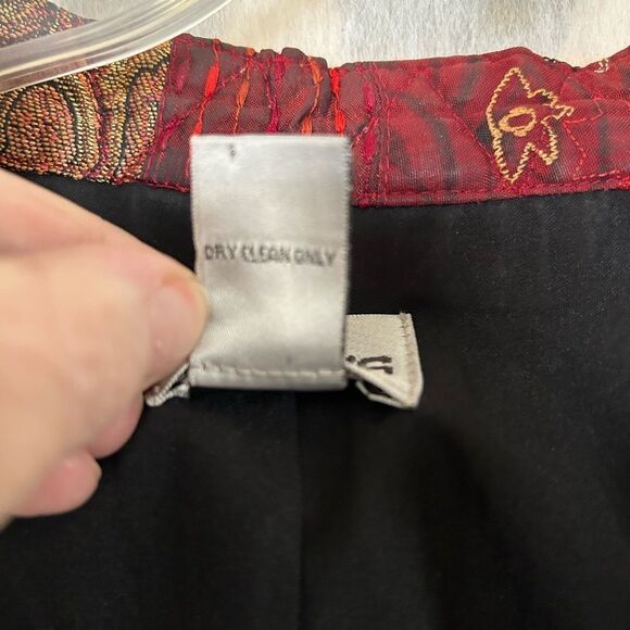 Chicos Red Tapestry Western Boho Jacket Blazer 2/L - Picture 4 of 9